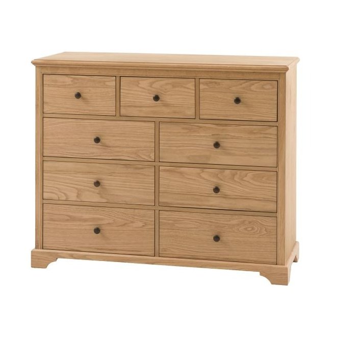 Gallery Direct Malvern 9 Drawer Chest white background