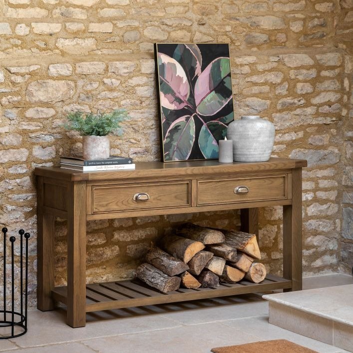 Gallery Direct Hardwick 2 Drawer Console Table lifestyle