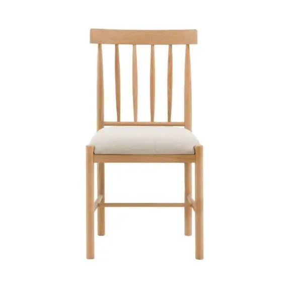 Gallery Direct Eton Upholstered Dining Chair Pair In Natural white background