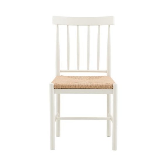 Gallery Direct Eton Woven Dining Chair Pair In White white background