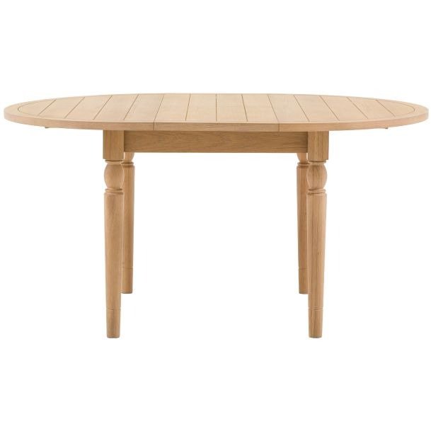 Gallery Direct Eton Round Extending Dining Table In Natural white background