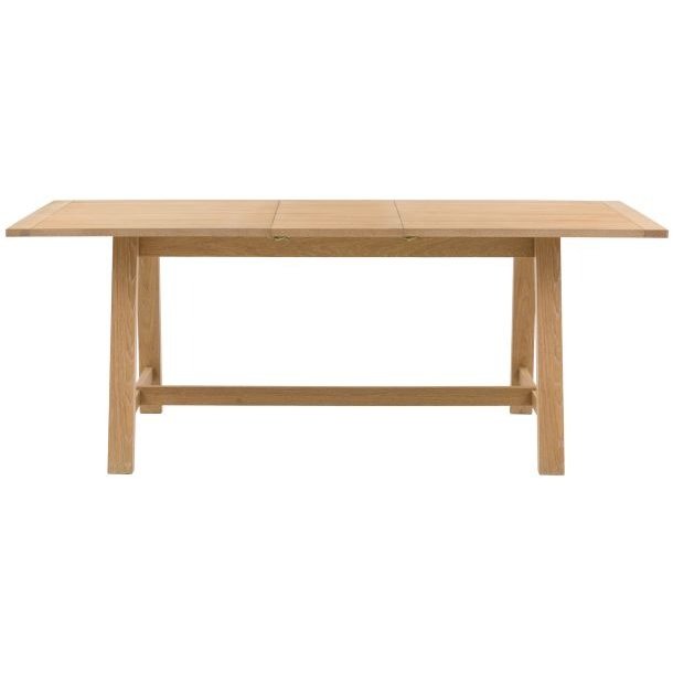 Gallery Direct Eton Trestle Extending Dining Table In Natural white background