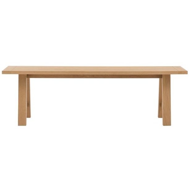 Gallery Direct Eton Trestle 1.5m Dining Bench In Natural white background