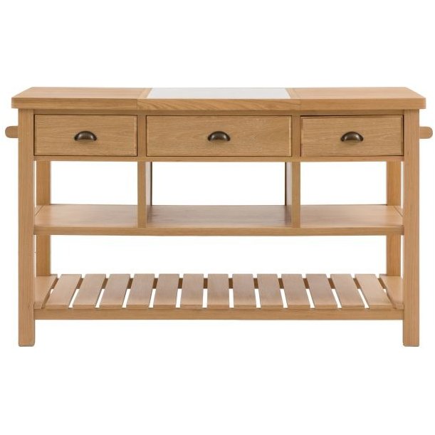 Gallery Direct Eton Kitchen Island In Natural white background
