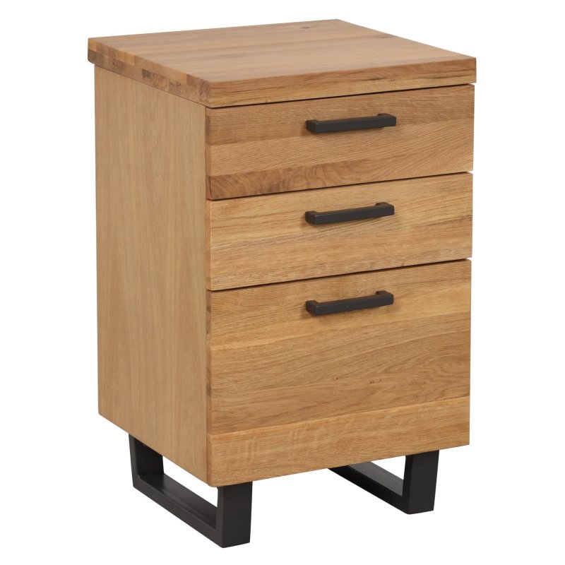 Fusion Oak Filing Cabinet white background