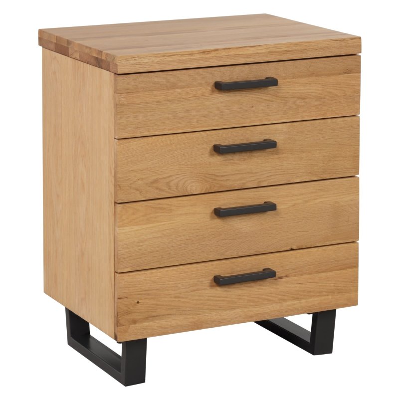 Fusion Oak 4 Drawer Chest white background