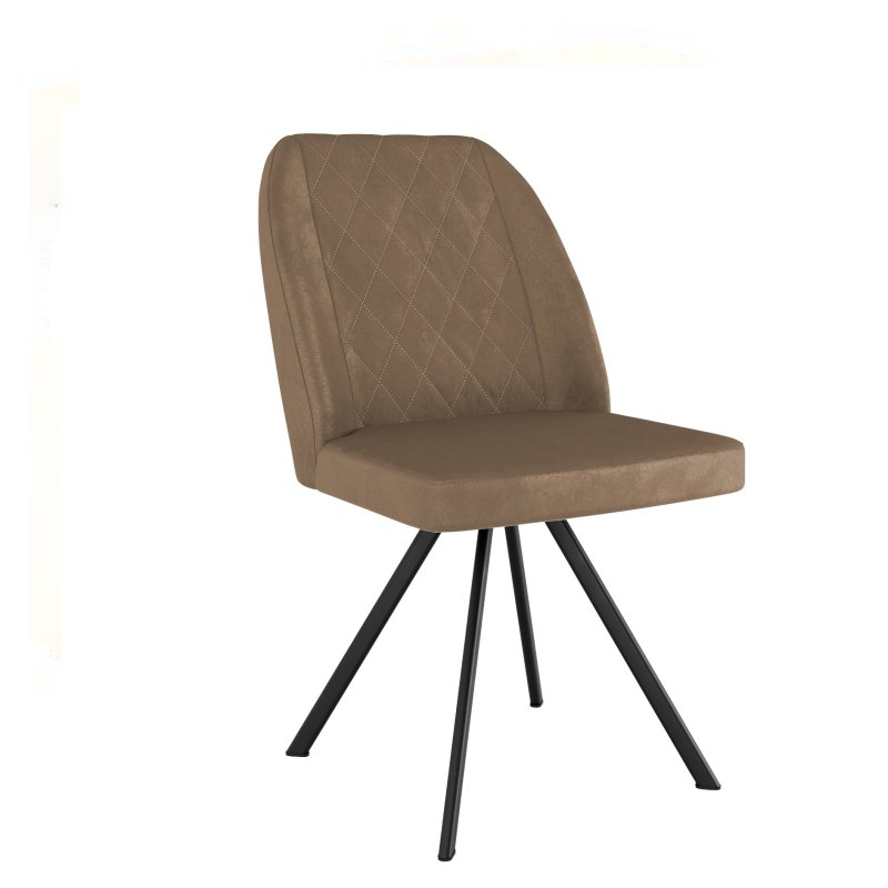 Franklin Swivel Dining Chair In Tan white background
