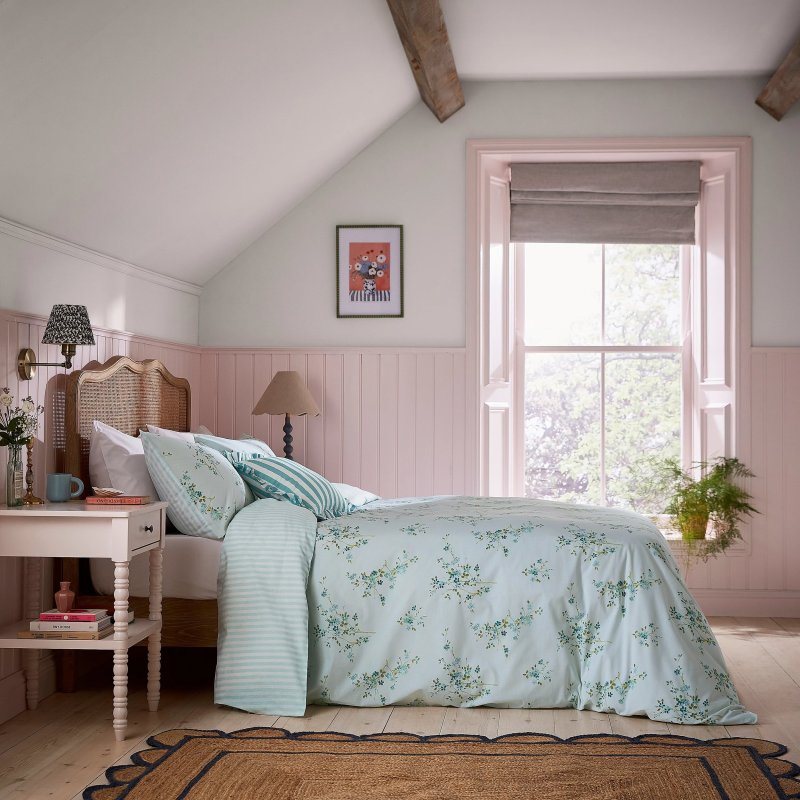 Helena Springfield Helena Springfield Blossom Print Aqua Duvet Cover Set