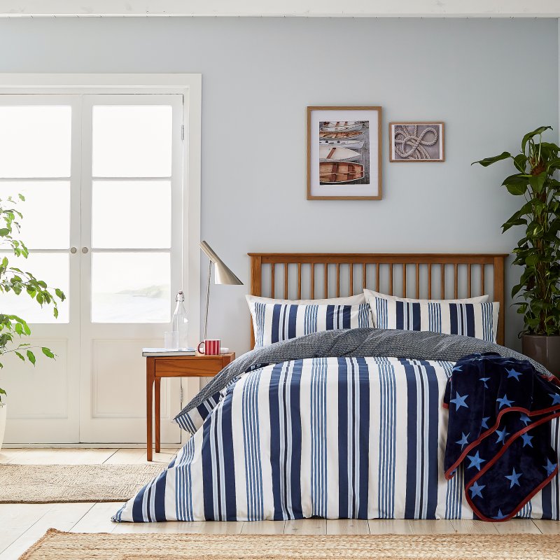 Helena Springfield Helena Springfield Huntington Stripe Blue Duvet Cover Set