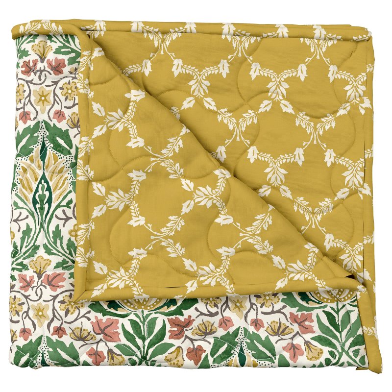Morris & Co Little Chintz Throw Green