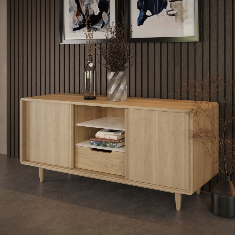 Morgan Sideboard In Bianco Oak lifestyle image