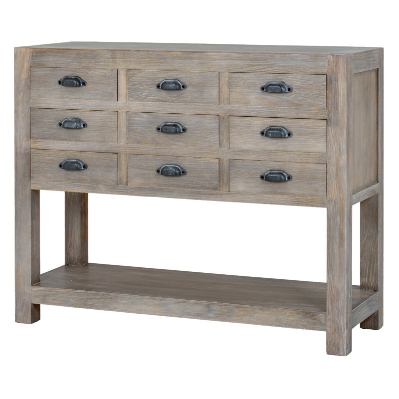 Hatton 9 Drawer Chest With Shelf white background