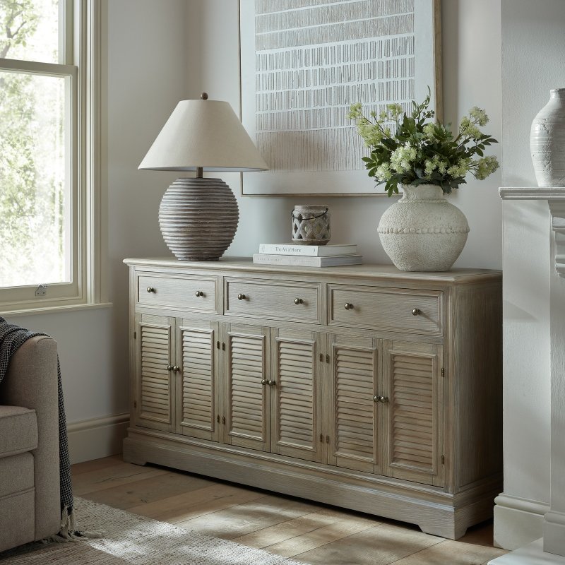 Aldiss Own Cromwell 3 Drawer 6 Door Large Sideboard