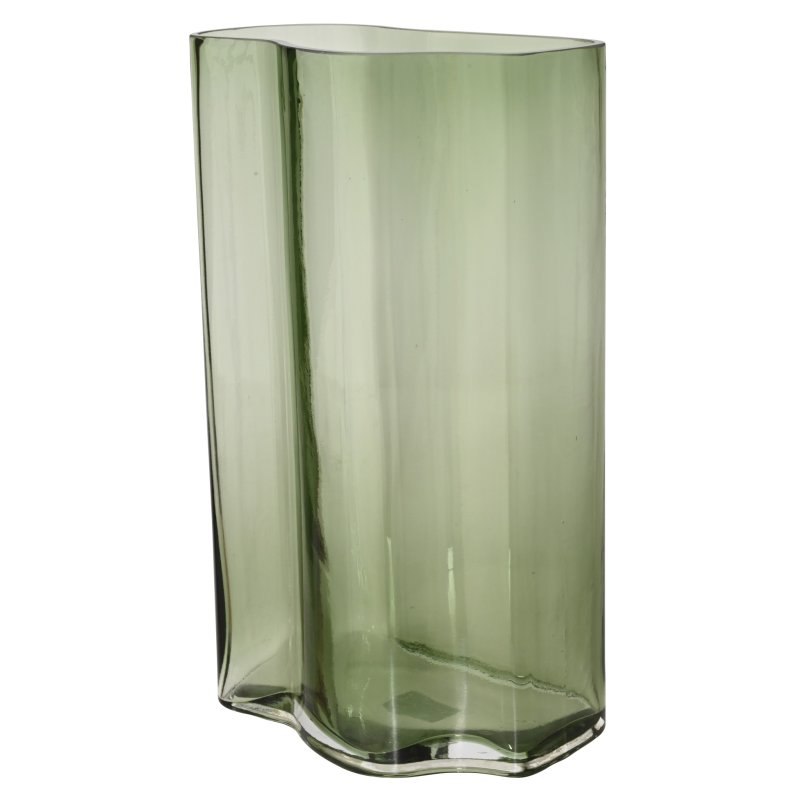 Kaemingk Ripple Shape Green Vase