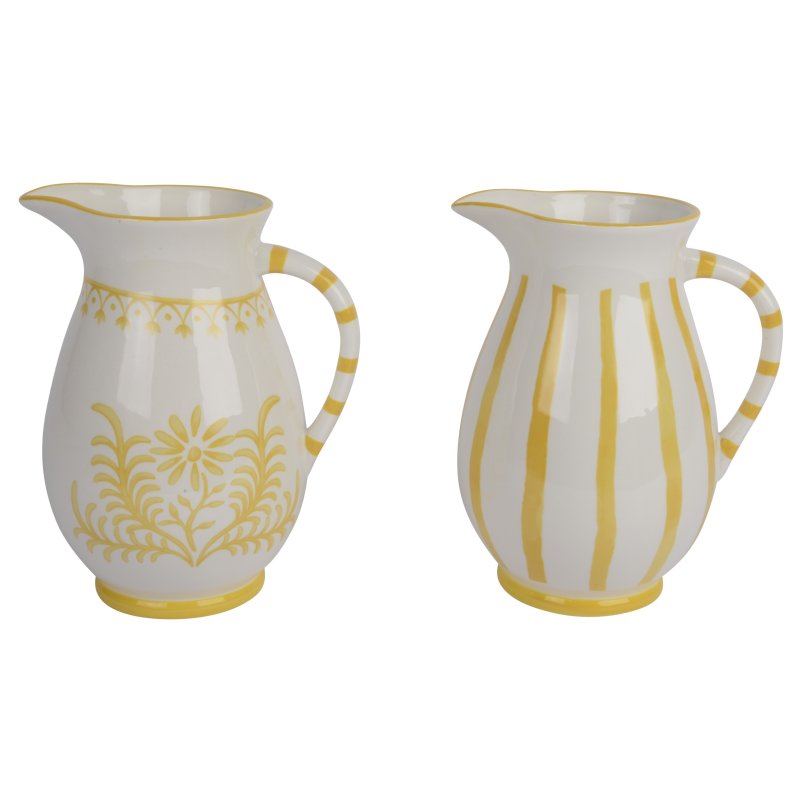 Kaemingk Yellow Glazed Floral Vase