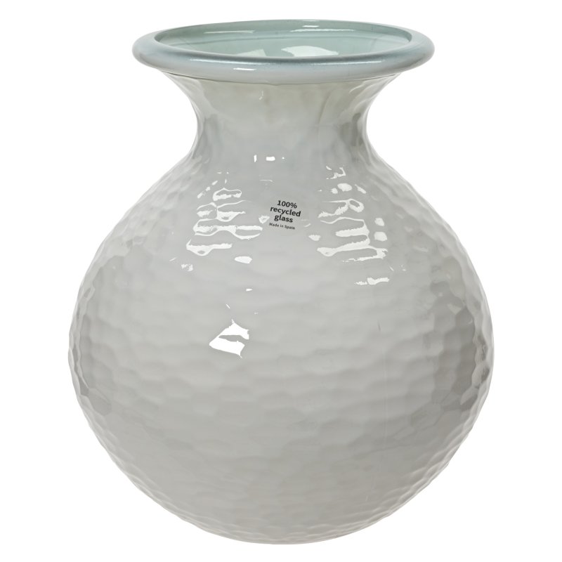 Kaemingk White Shiny Recycled Vase