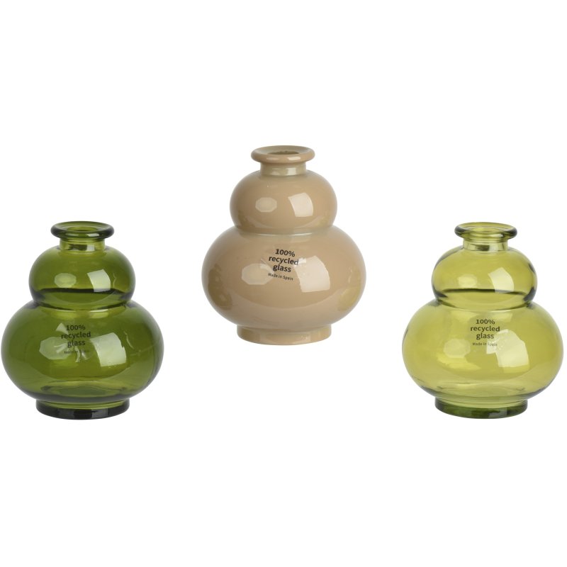 Kaemingk Recycled Small Glass Vase