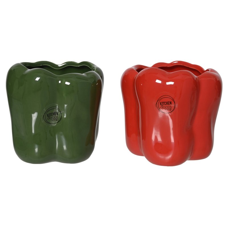 Kaemingk Pepper Glazed Plant Pot