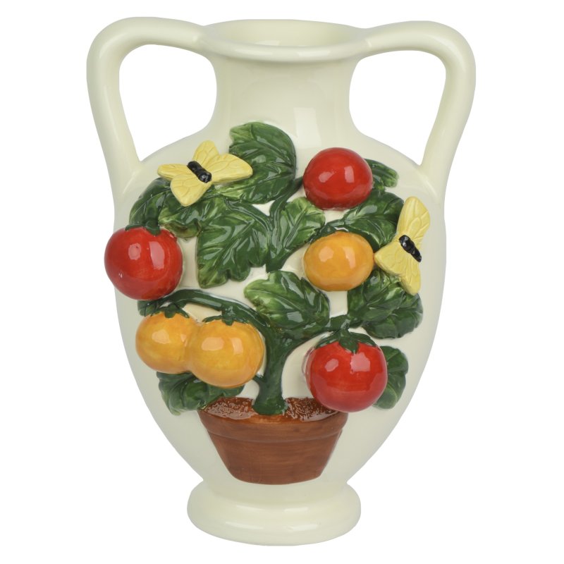 Kaemingk Shiny Tomatoes Vase