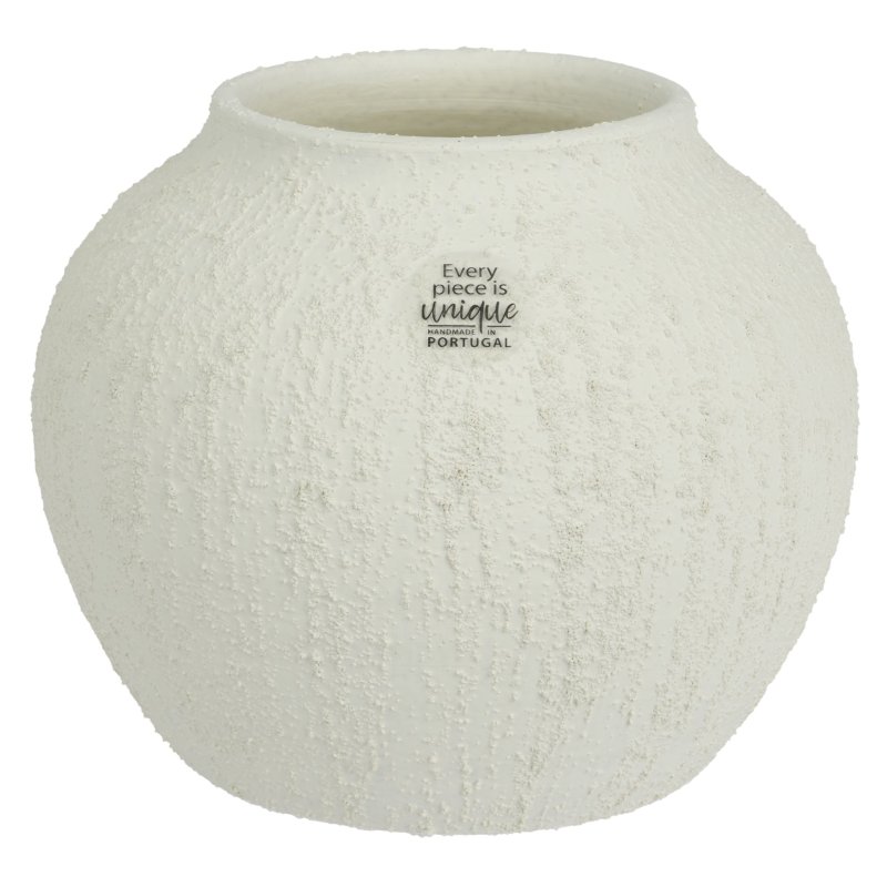 Kaemingk White Sand Rounded Vase