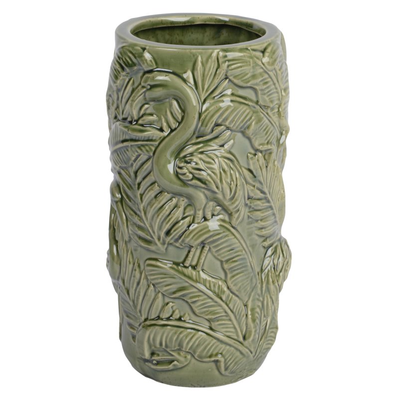 Kaemingk Glaze Leaf Porcelain Vase