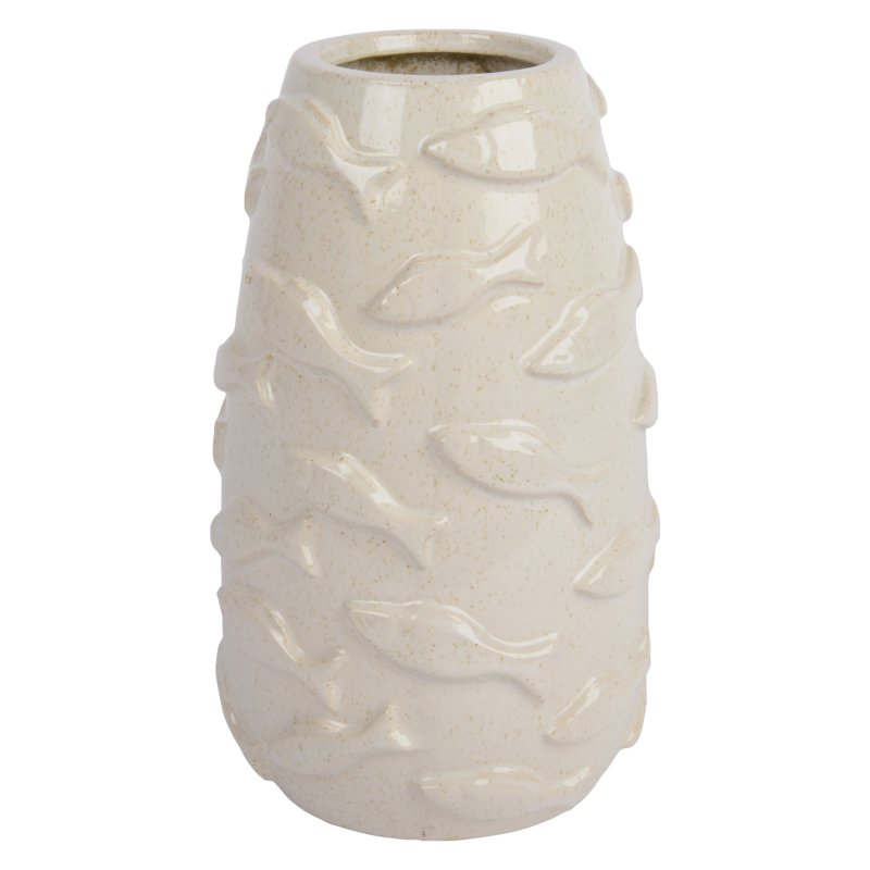 Kaemingk Fishes Glazed Vase