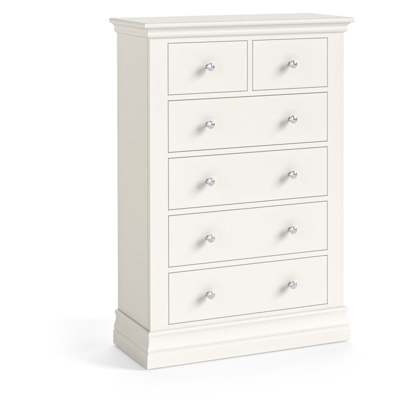 Aldiss Own Burgundy Off White 2 Over 4 Drawer Chest