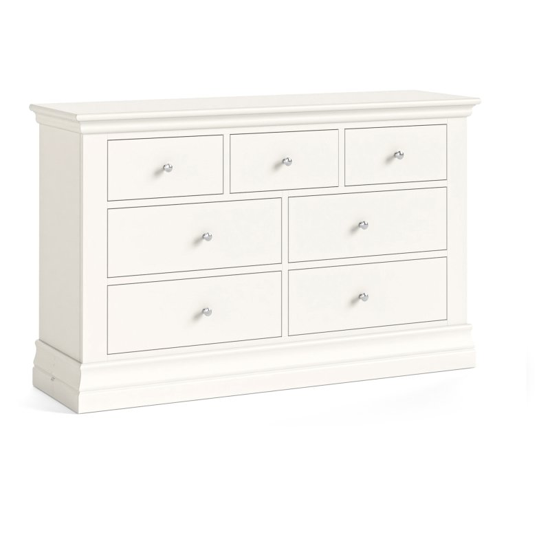 Aldiss Own Burgundy Off White 3 Over 4 Drawer Chest
