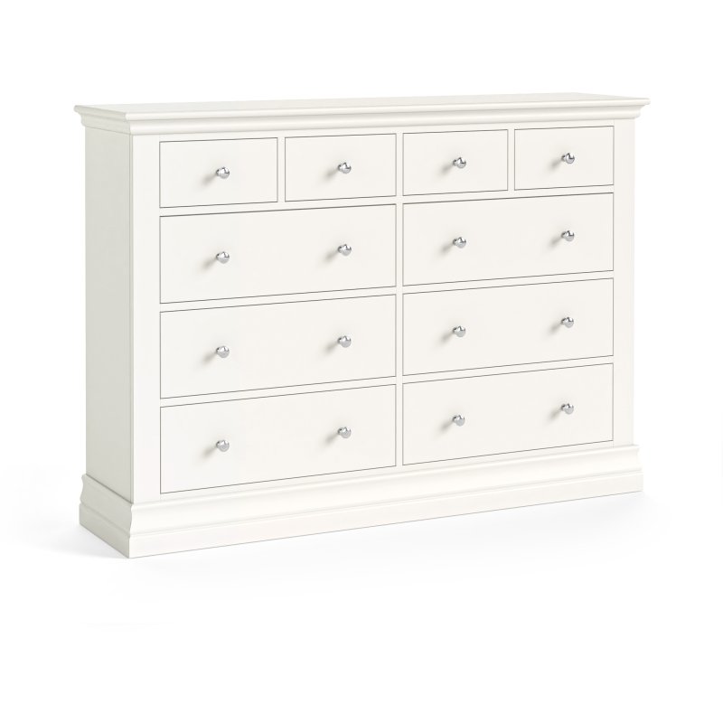Aldiss Own Burgundy Off White 4 Over 6 Drawer Chest