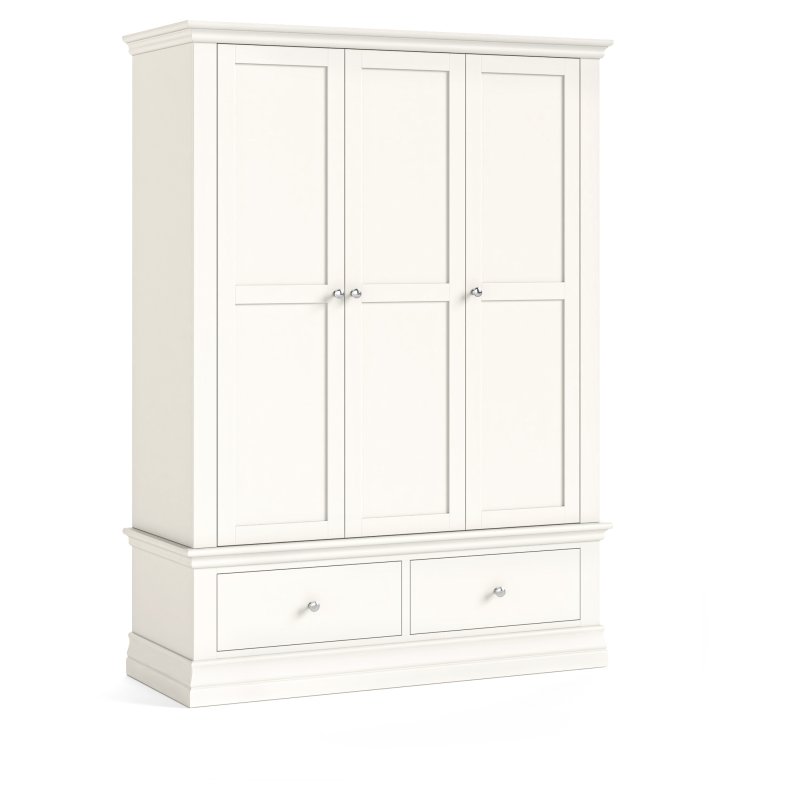 Aldiss Own Burgundy Off White Triple Wardrobe