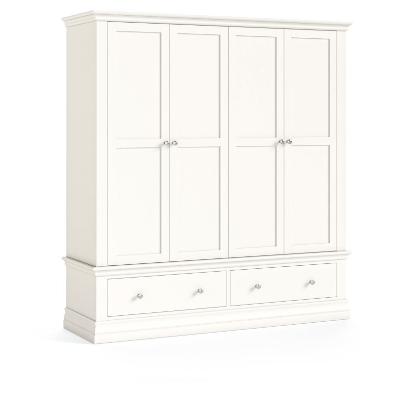 Aldiss Own Burgundy Off White 4 Door Wardrobe