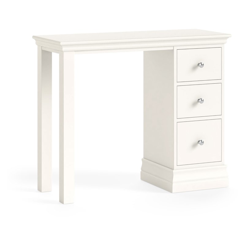 Aldiss Own Burgundy Off White Single Pedestal Dressing Table