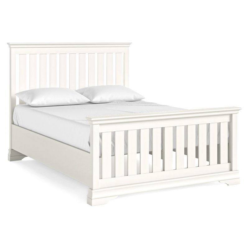 Aldiss Own Burgundy Off White High Foot End Slatted Bed Frame