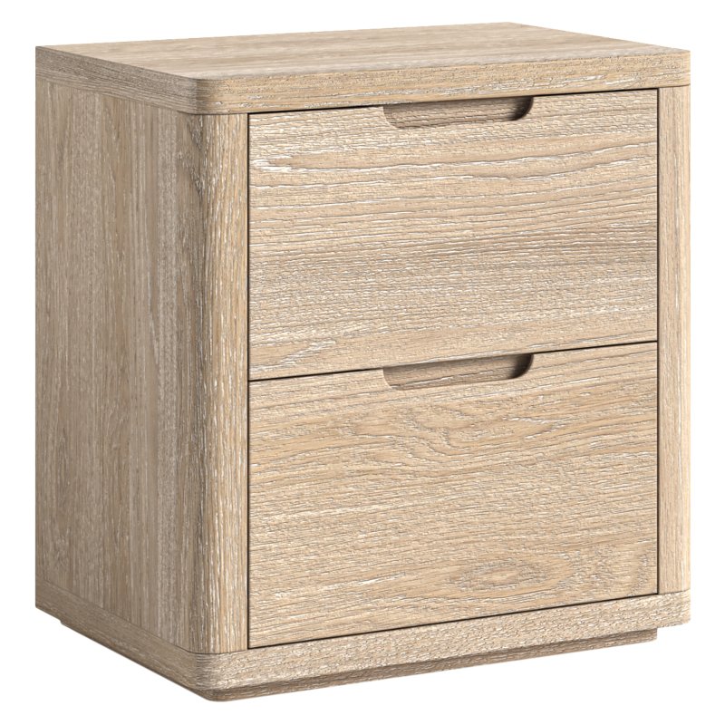 Aldiss Own Portobello Wide 2 Drawer Bedside Table