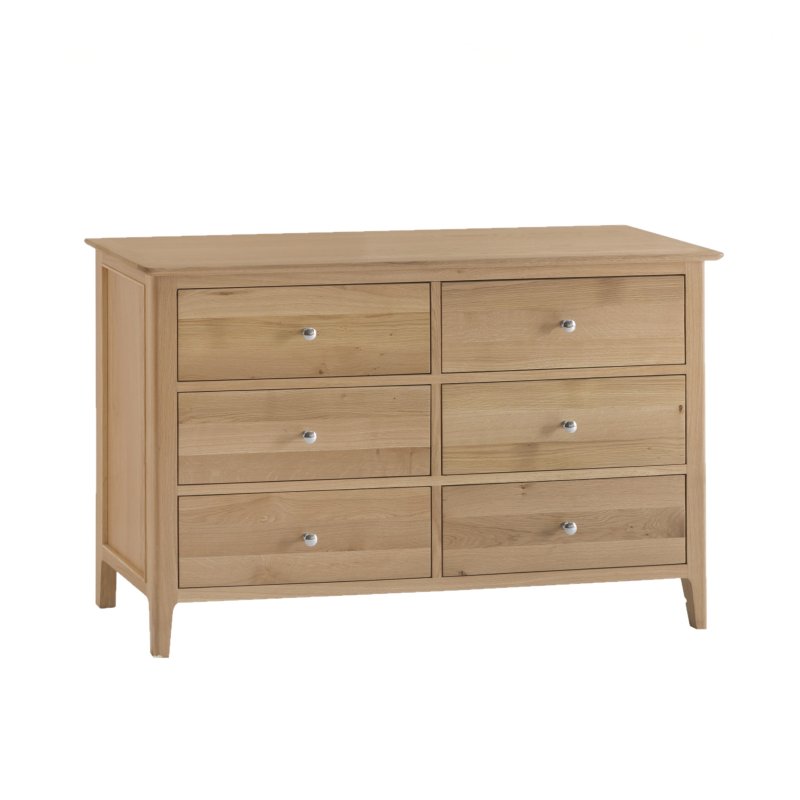 Coastal 6 Drawer Chest white background