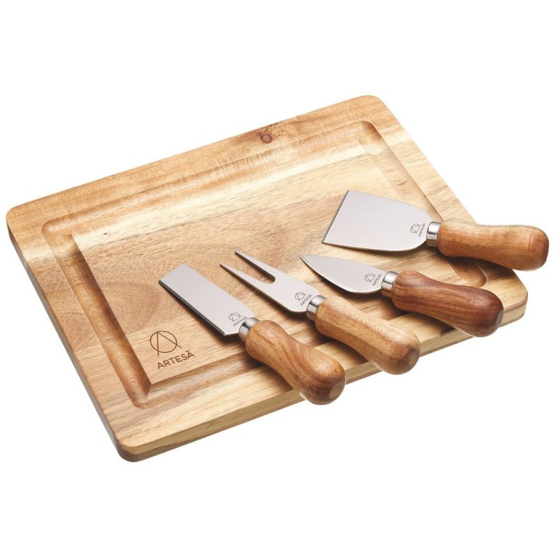 Artesa Cheese Board Serving Set Acacia Wood