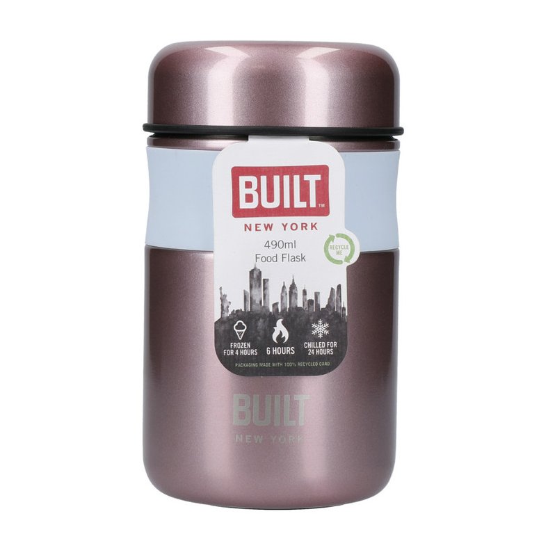 Built Food Flask 490ml Metallic Pink