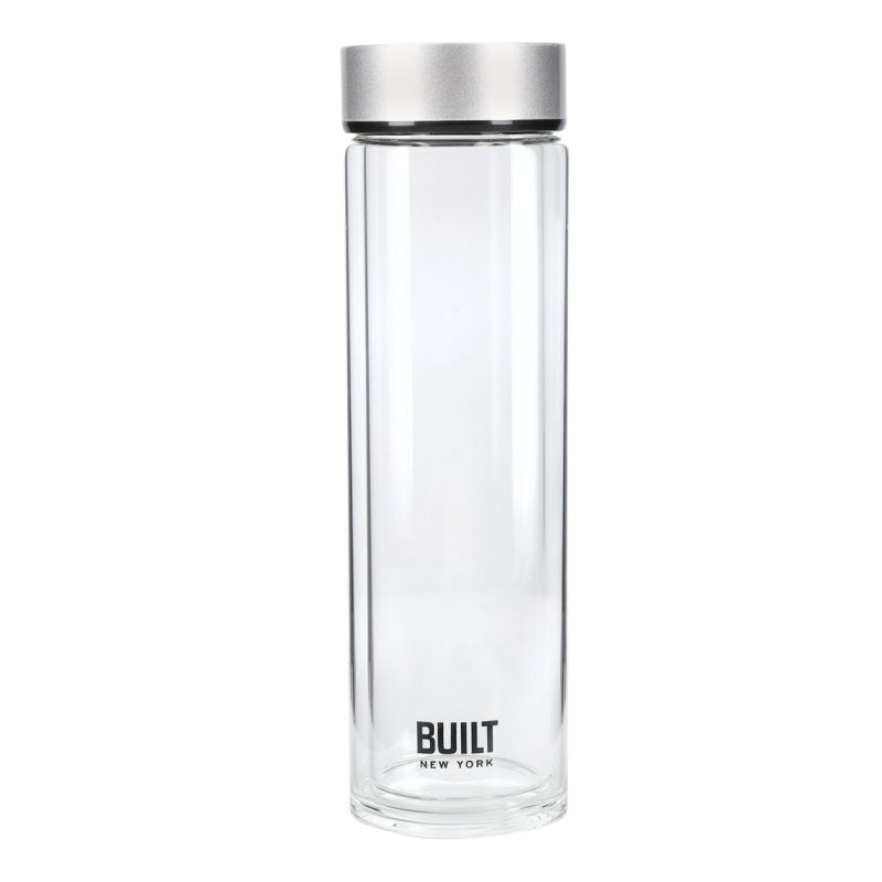 Built 450ml Glass Bottle Silver