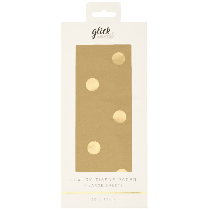 Glick Foil Dots Gold Tissue Paper