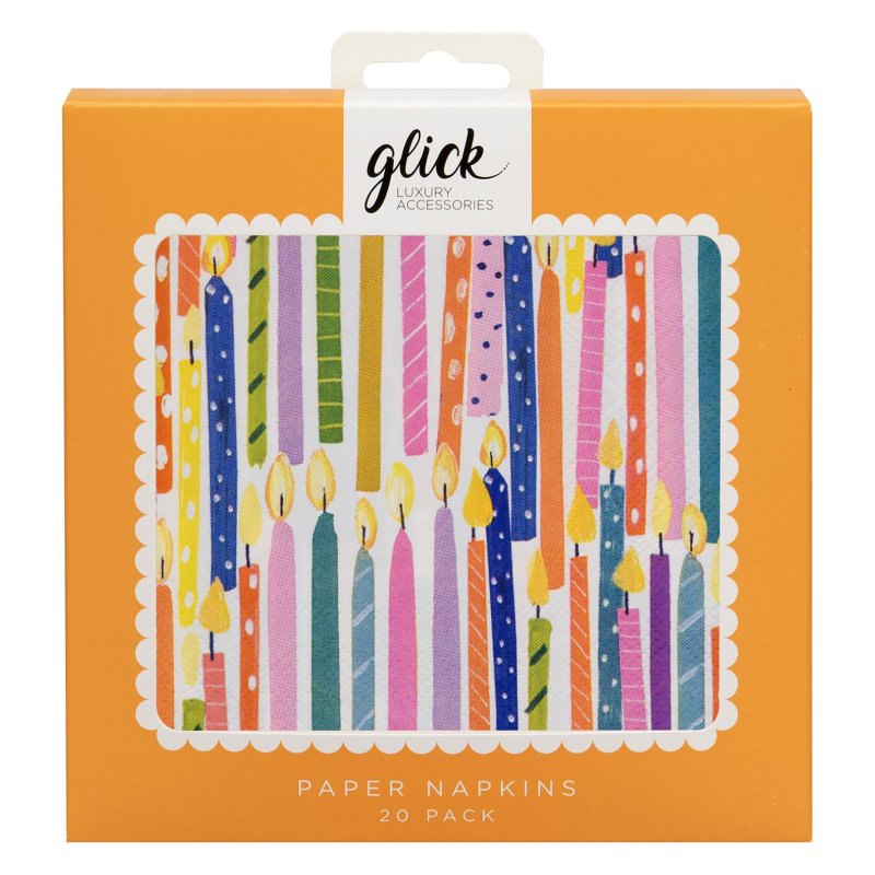 Glick Candle Bright Paper Napkins 20pk packaging