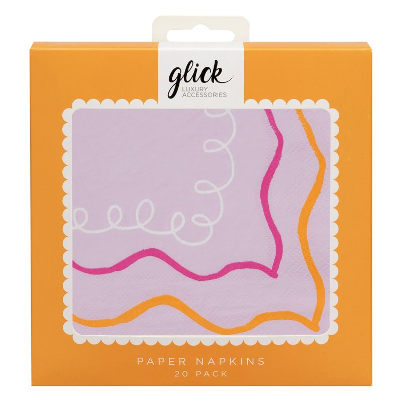 Glick Neon Doodle Paper Napkins 20pk Packaging