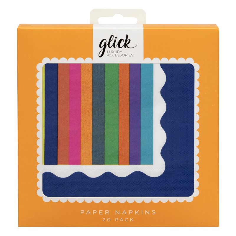 Glick Vibe Stripe Paper Napkins 20pk Packaging