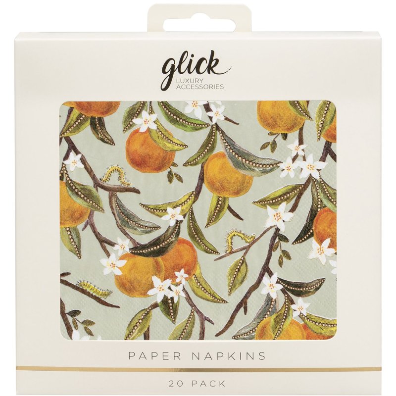 Glick Orange Orchard Paper Napkins 20pk