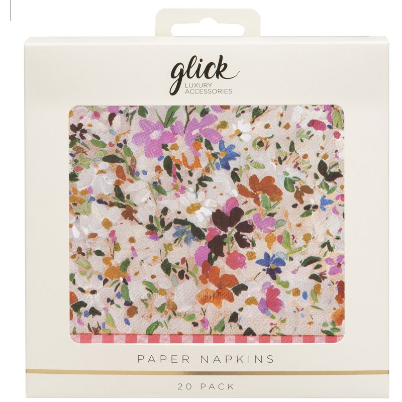 Glick Floral Confetti Paper Napkins 20pk Packaging