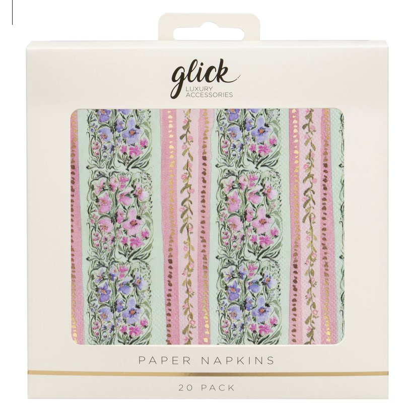 Glick Summer Linear Paper Napkins 20pk