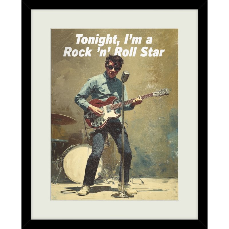 Artko Artko Rock 'N' Roll Star A22 Framed Print