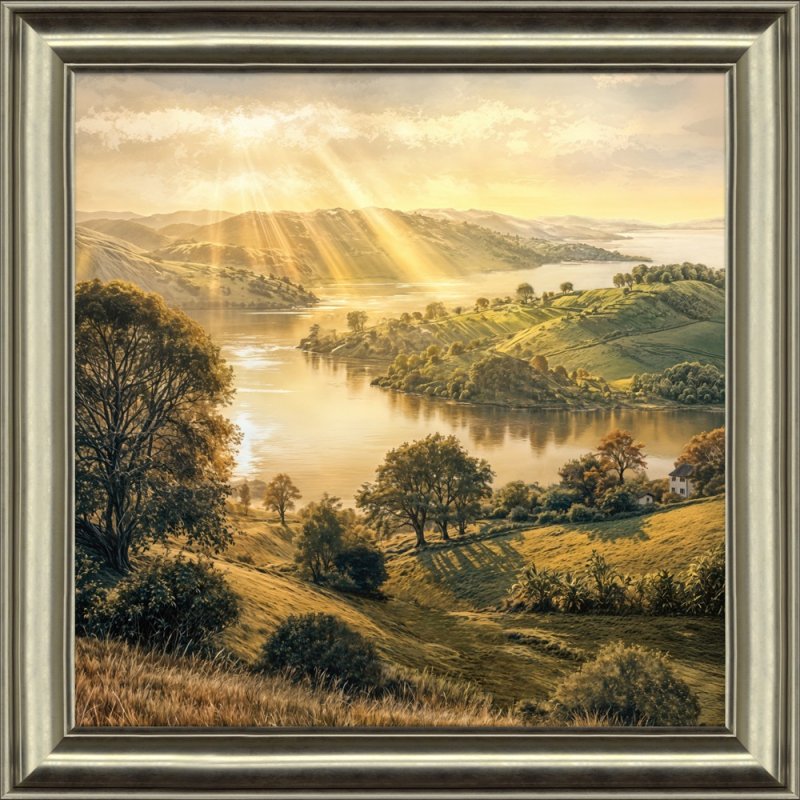 Artko Artko Radiant Lands Framed Print