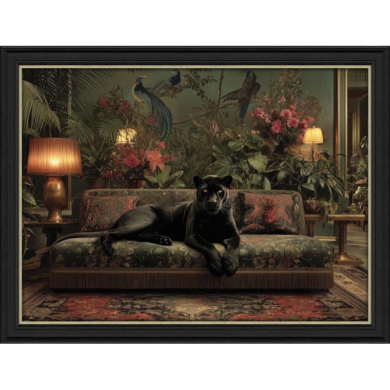 Artko Artko Lounging Panther Framed Print