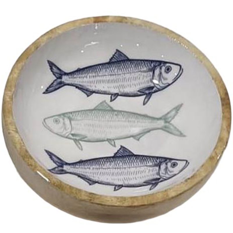 Candlelight Sardines Fish Mango Bowl White