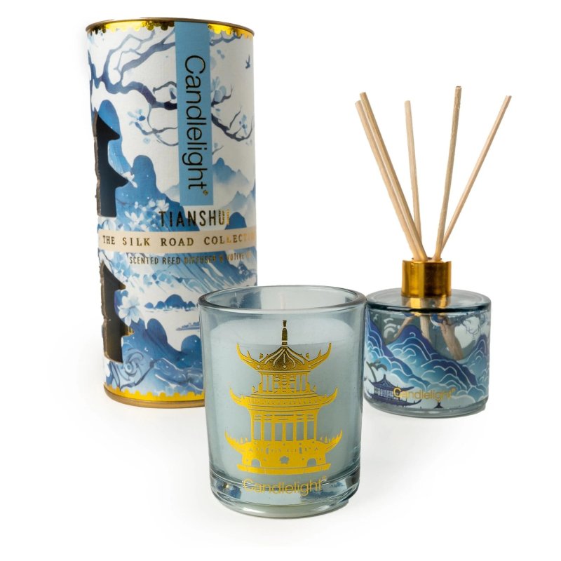 Candlelight The Silk Road Tianshui Diffuser And Candle Set with box